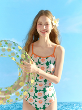 Petal Pop green - One Piece Swim Suit