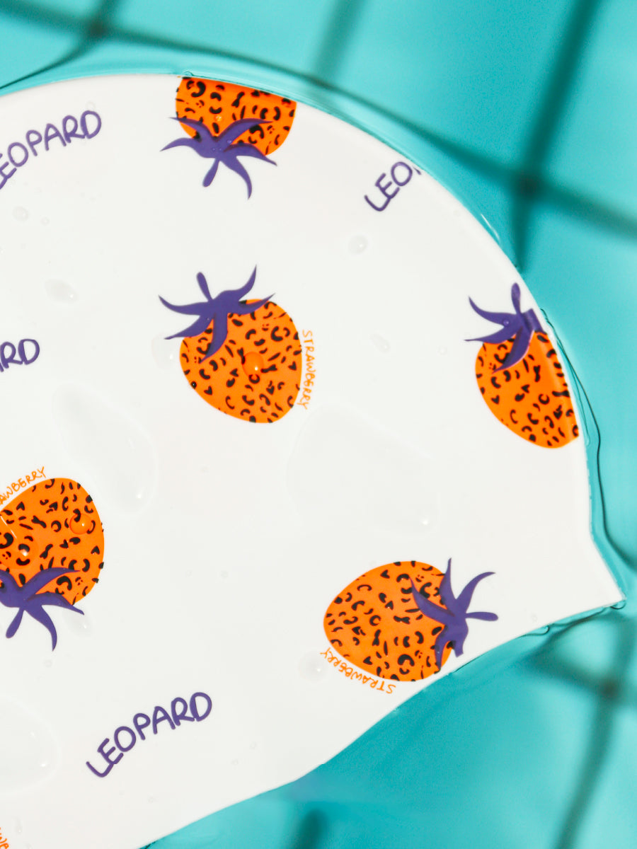 Leopard Berry Swim Cap